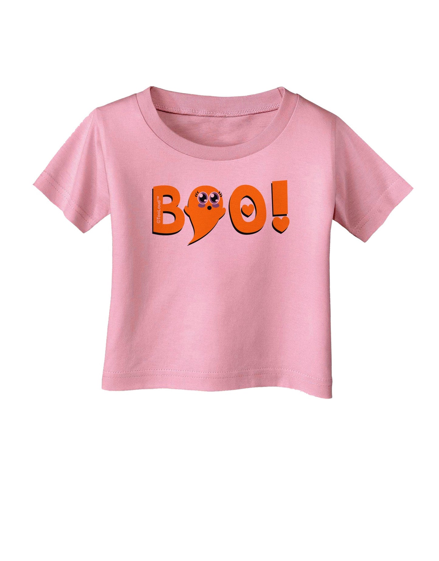 Cute Boo Text Orange Infant T-Shirt-Infant T-Shirt-TooLoud-Candy-Pink-06-Months-Davson Sales