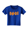 Cute Boo Text Orange Toddler T-Shirt Dark-Toddler T-Shirt-TooLoud-Royal-Blue-2T-Davson Sales