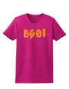 Cute Boo Text Orange Womens Dark T-Shirt-TooLoud-Hot-Pink-Small-Davson Sales