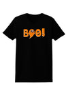 Cute Boo Text Orange Womens Dark T-Shirt-TooLoud-Black-X-Small-Davson Sales