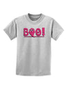 Cute Boo Text Pink Childrens T-Shirt-Childrens T-Shirt-TooLoud-AshGray-X-Small-Davson Sales