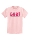 Cute Boo Text Pink Childrens T-Shirt-Childrens T-Shirt-TooLoud-PalePink-X-Small-Davson Sales