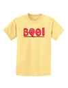 Cute Boo Text Pink Childrens T-Shirt-Childrens T-Shirt-TooLoud-Daffodil-Yellow-X-Small-Davson Sales