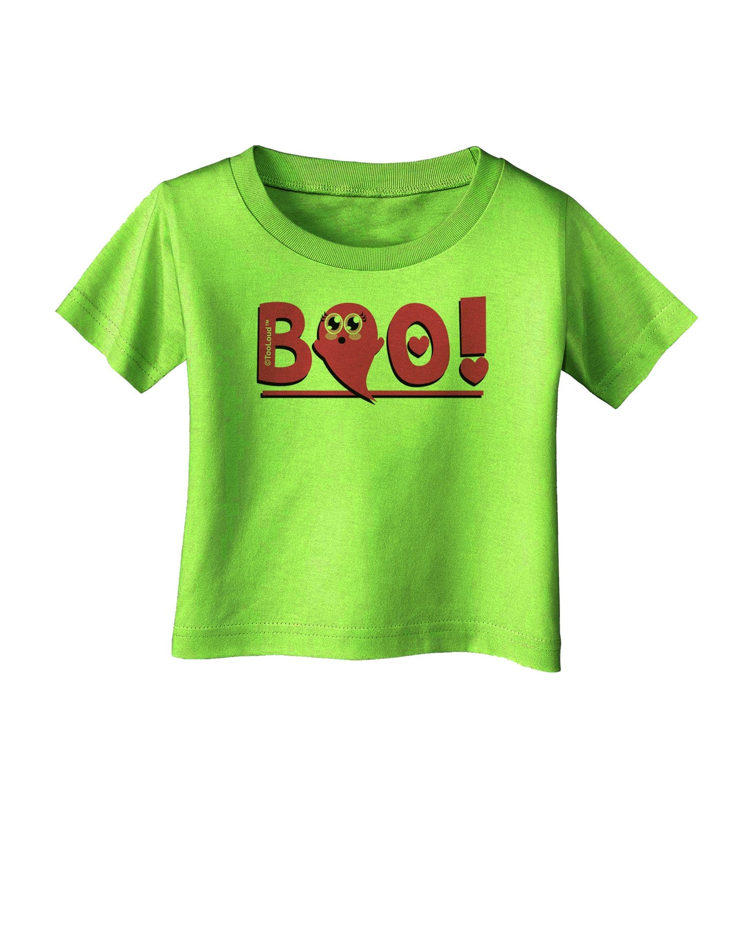 Cute Boo Text Pink Infant T-Shirt-Infant T-Shirt-TooLoud-Lime-Green-06-Months-Davson Sales