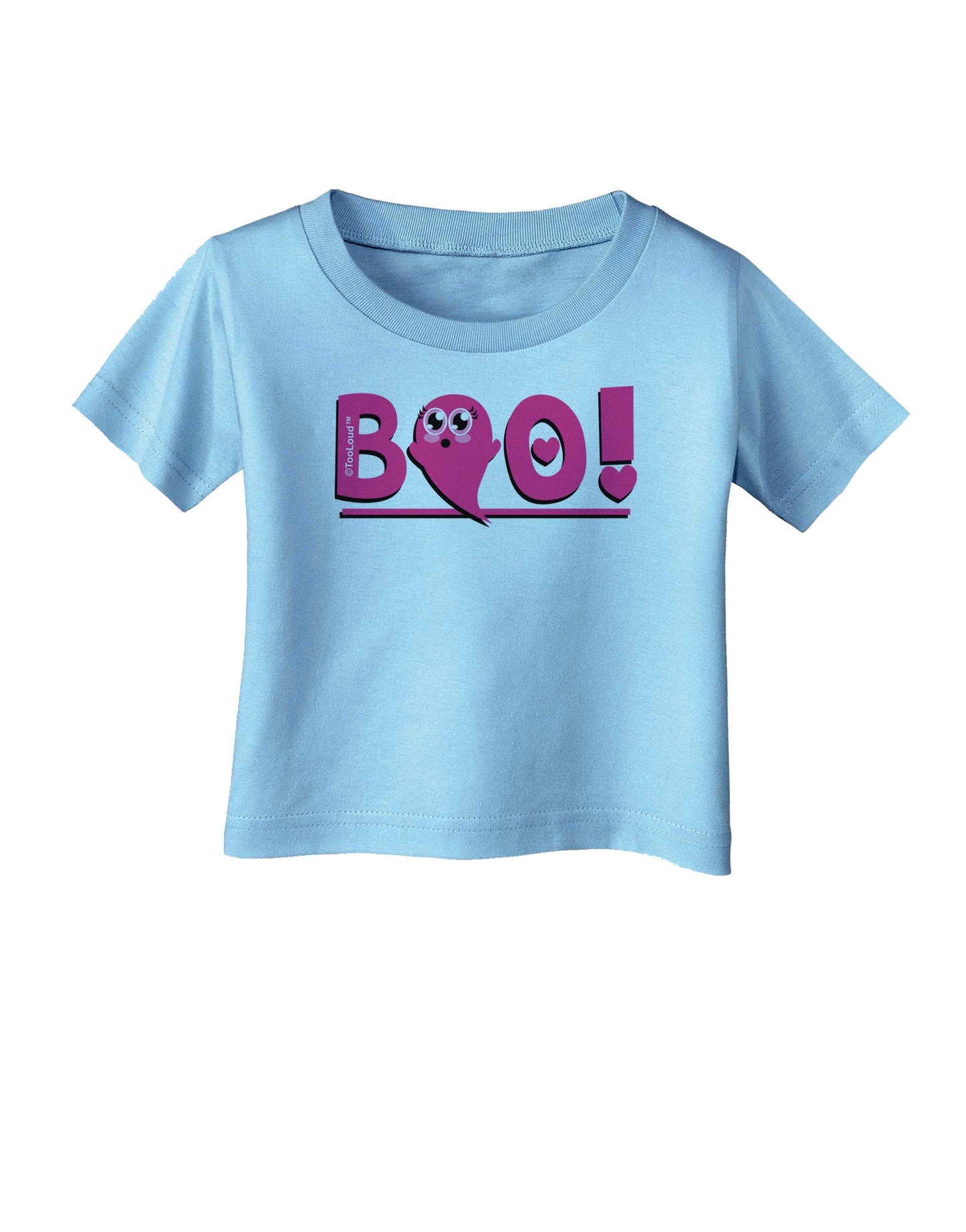 Cute Boo Text Pink Infant T-Shirt-Infant T-Shirt-TooLoud-Aquatic-Blue-06-Months-Davson Sales