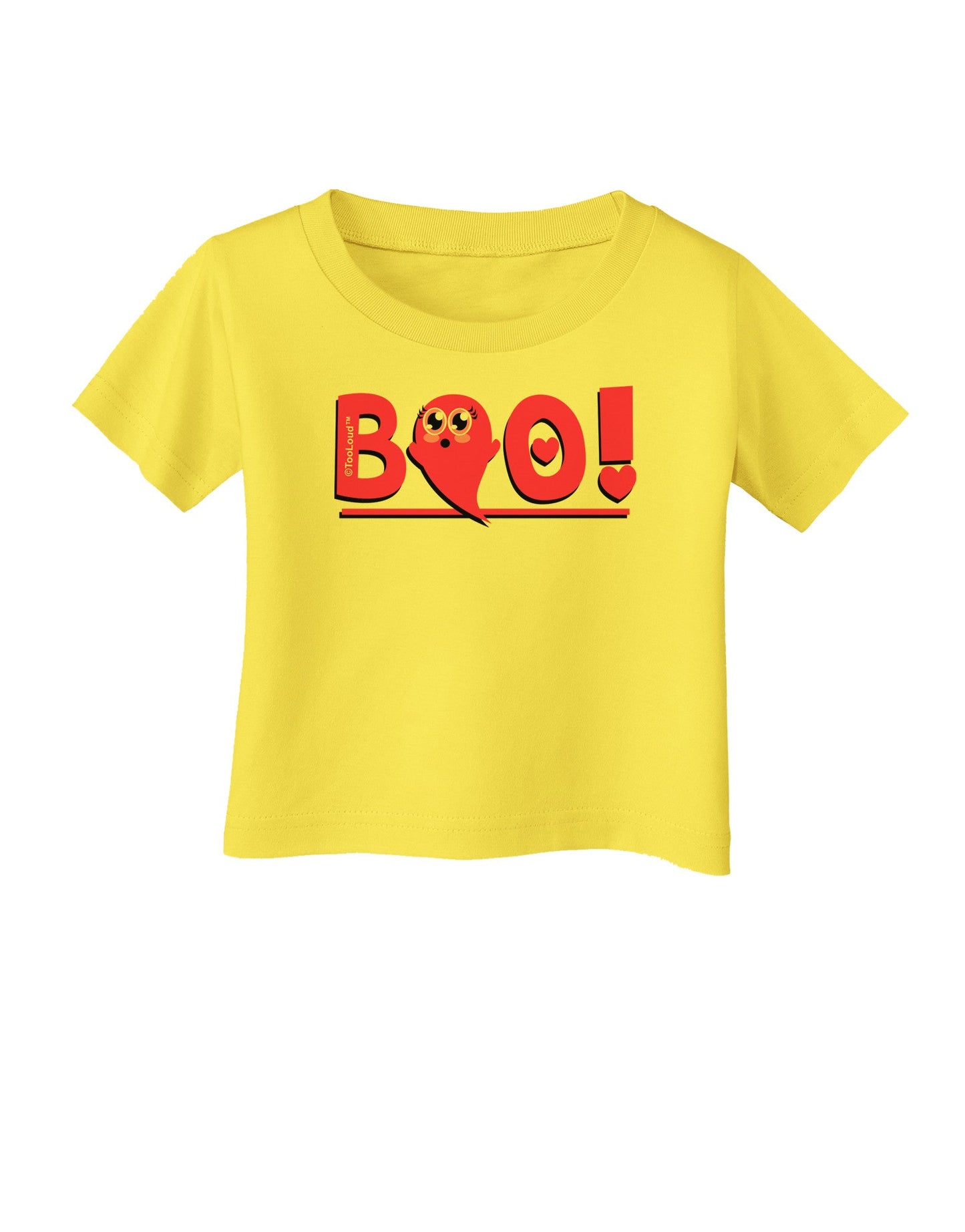 Cute Boo Text Pink Infant T-Shirt-Infant T-Shirt-TooLoud-Yellow-06-Months-Davson Sales