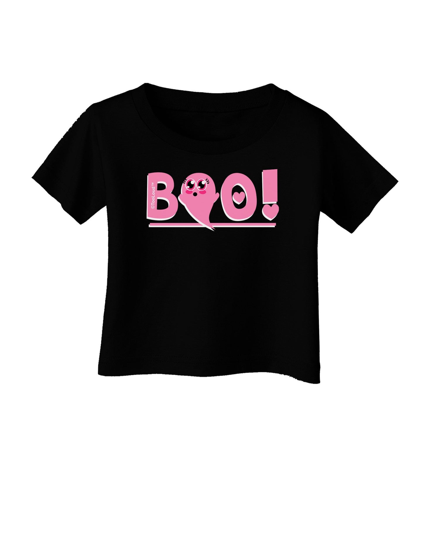 Cute Boo Text Pink Infant T-Shirt Dark-Infant T-Shirt-TooLoud-Black-06-Months-Davson Sales