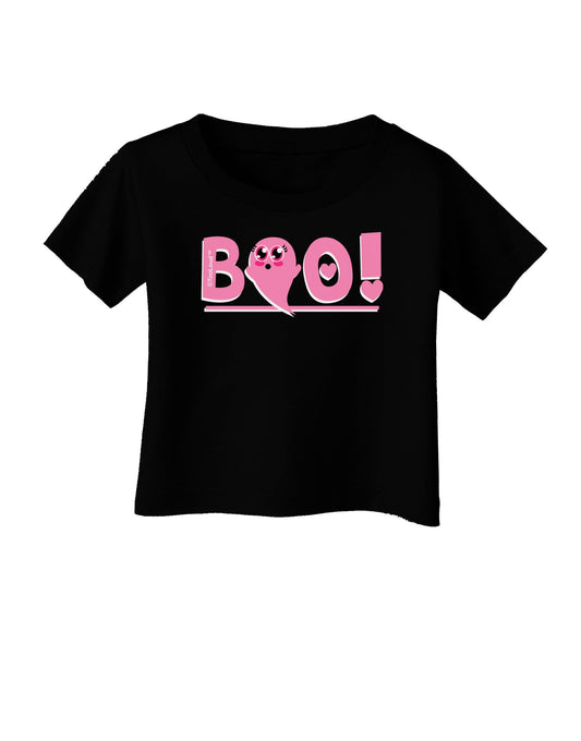 Cute Boo Text Pink Infant T-Shirt Dark-Infant T-Shirt-TooLoud-Black-06-Months-Davson Sales