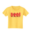 Cute Boo Text Pink Toddler T-Shirt-Toddler T-Shirt-TooLoud-Yellow-2T-Davson Sales