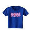 Cute Boo Text Pink Toddler T-Shirt Dark-Toddler T-Shirt-TooLoud-Royal-Blue-2T-Davson Sales