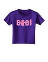 Cute Boo Text Pink Toddler T-Shirt Dark-Toddler T-Shirt-TooLoud-Purple-2T-Davson Sales