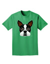 Cute Boston Terrier Dog Face Adult Dark T-Shirt-Mens T-Shirt-TooLoud-Kelly-Green-Small-Davson Sales