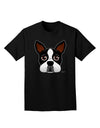 Cute Boston Terrier Dog Face Adult Dark T-Shirt-Mens T-Shirt-TooLoud-Black-Small-Davson Sales