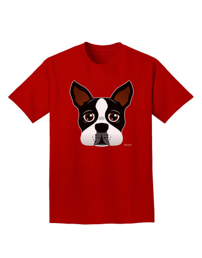 Cute Boston Terrier Dog Face Adult Dark T-Shirt-Mens T-Shirt-TooLoud-Red-Small-Davson Sales