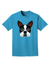 Cute Boston Terrier Dog Face Adult Dark T-Shirt-Mens T-Shirt-TooLoud-Turquoise-Small-Davson Sales