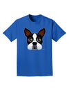 Cute Boston Terrier Dog Face Adult Dark T-Shirt-Mens T-Shirt-TooLoud-Royal-Blue-Small-Davson Sales