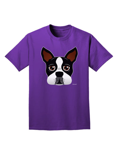 Cute Boston Terrier Dog Face Adult Dark T-Shirt-Mens T-Shirt-TooLoud-Purple-Small-Davson Sales