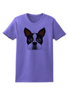 Cute Boston Terrier Dog Face Womens T-Shirt-Womens T-Shirt-TooLoud-Violet-X-Small-Davson Sales