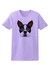 Cute Boston Terrier Dog Face Womens T-Shirt-Womens T-Shirt-TooLoud-Lavender-X-Small-Davson Sales