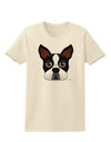 Cute Boston Terrier Dog Face Womens T-Shirt-Womens T-Shirt-TooLoud-Natural-X-Small-Davson Sales