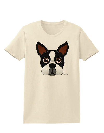 Cute Boston Terrier Dog Face Womens T-Shirt-Womens T-Shirt-TooLoud-Natural-X-Small-Davson Sales