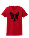 Cute Boston Terrier Dog Face Womens T-Shirt-Womens T-Shirt-TooLoud-Red-X-Small-Davson Sales