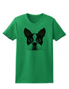 Cute Boston Terrier Dog Face Womens T-Shirt-Womens T-Shirt-TooLoud-Kelly-Green-X-Small-Davson Sales