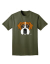 Cute Boxer Dog Adult Dark T-Shirt-Mens T-Shirt-TooLoud-Military-Green-Small-Davson Sales