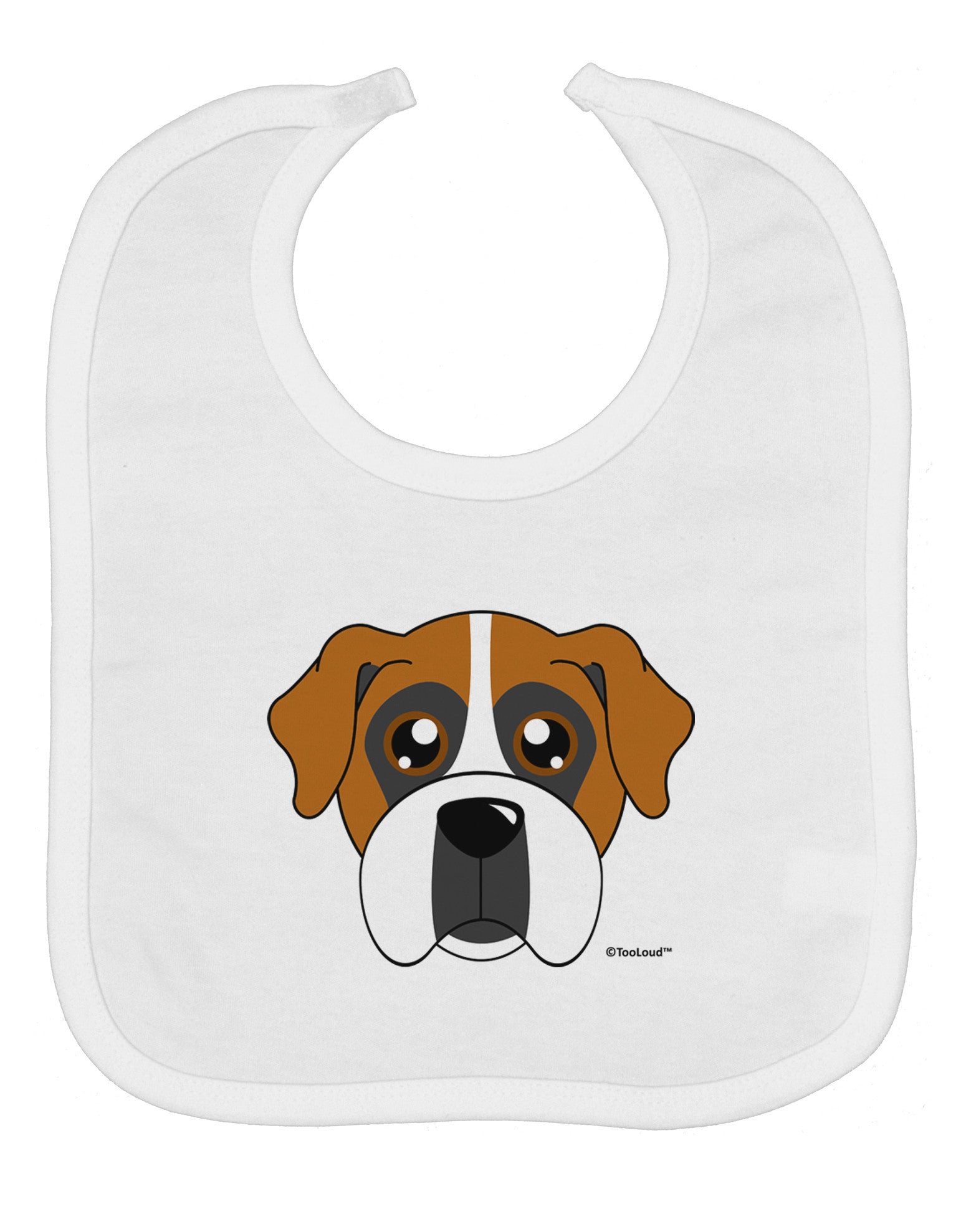 Cute Boxer Dog Baby Bib