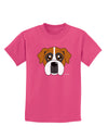 Cute Boxer Dog Childrens Dark T-Shirt-Childrens T-Shirt-TooLoud-Sangria-X-Small-Davson Sales