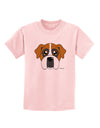 Cute Boxer Dog Childrens T-Shirt-Childrens T-Shirt-TooLoud-PalePink-X-Small-Davson Sales