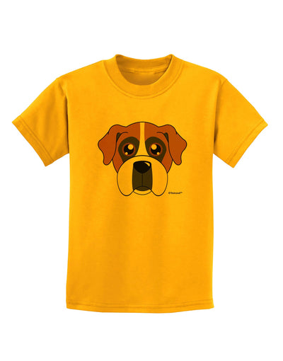 Cute Boxer Dog Childrens T-Shirt-Childrens T-Shirt-TooLoud-Gold-X-Small-Davson Sales