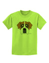 Cute Boxer Dog Childrens T-Shirt-Childrens T-Shirt-TooLoud-Lime-Green-X-Small-Davson Sales