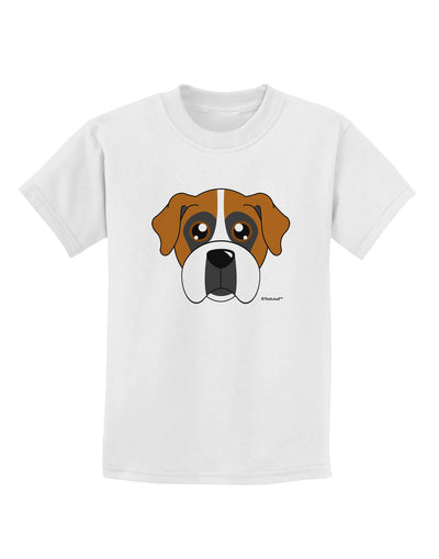 Cute Boxer Dog Childrens T-Shirt-Childrens T-Shirt-TooLoud-White-X-Small-Davson Sales