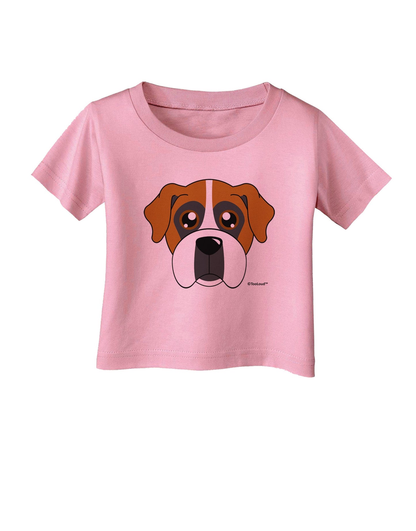 Cute Boxer Dog Infant T-Shirt-Infant T-Shirt-TooLoud-Candy-Pink-06-Months-Davson Sales