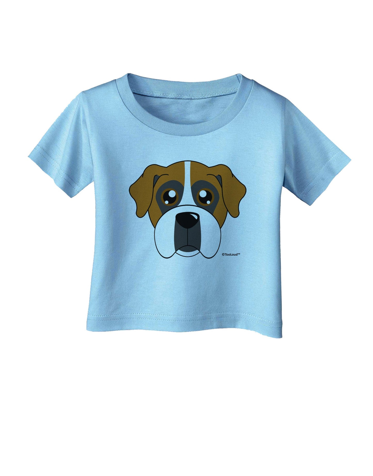 Cute Boxer Dog Infant T-Shirt-Infant T-Shirt-TooLoud-Aquatic-Blue-06-Months-Davson Sales