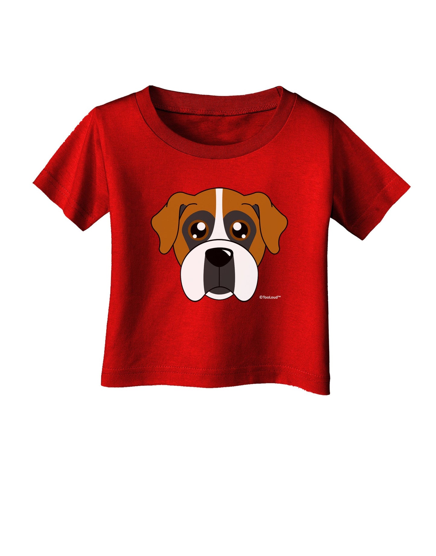Cute Boxer Dog Infant T-Shirt Dark-Infant T-Shirt-TooLoud-Red-06-Months-Davson Sales