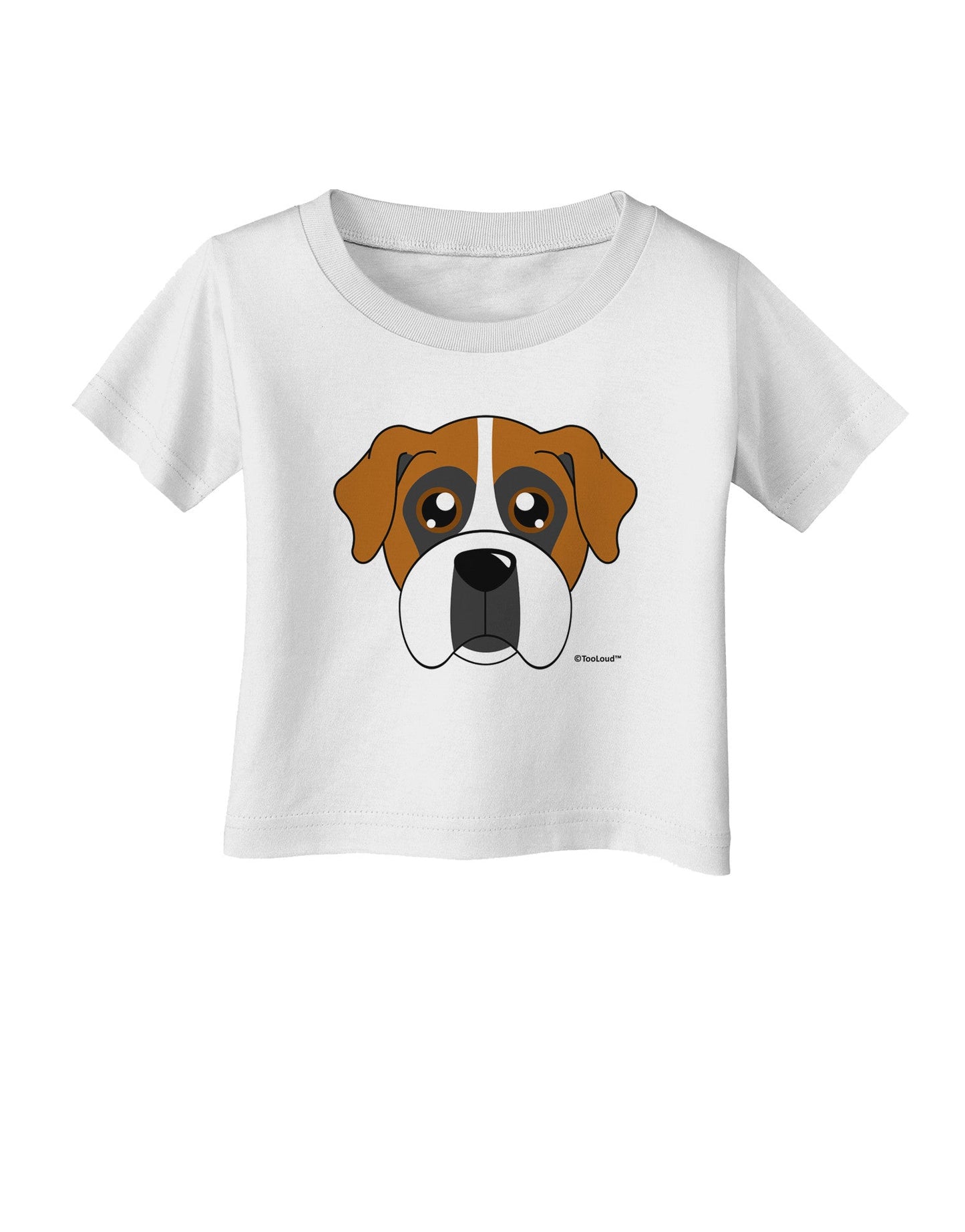 Cute Boxer Dog Infant T-Shirt-Infant T-Shirt-TooLoud-White-06-Months-Davson Sales