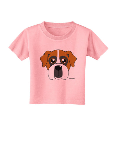 Cute Boxer Dog Toddler T-Shirt-Toddler T-Shirt-TooLoud-Candy-Pink-2T-Davson Sales