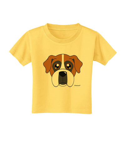 Cute Boxer Dog Toddler T-Shirt-Toddler T-Shirt-TooLoud-Yellow-2T-Davson Sales