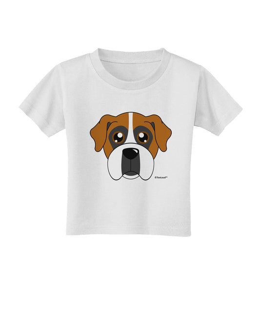 Cute Boxer Dog Toddler T-Shirt-Toddler T-Shirt-TooLoud-White-2T-Davson Sales