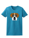 Cute Boxer Dog Womens Dark T-Shirt-Womens T-Shirt-TooLoud-Turquoise-X-Small-Davson Sales