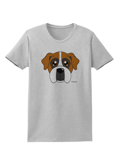 Cute Boxer Dog Womens T-Shirt-Womens T-Shirt-TooLoud-AshGray-X-Small-Davson Sales