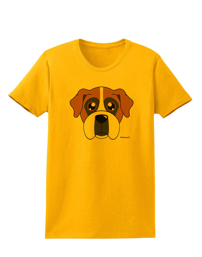 Cute Boxer Dog Womens T-Shirt-Womens T-Shirt-TooLoud-Gold-X-Small-Davson Sales