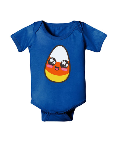 Cute Boy Child Candy Corn Family Halloween Baby Romper Bodysuit Dark-Baby Romper-TooLoud-Royal-Blue-06-Months-Davson Sales