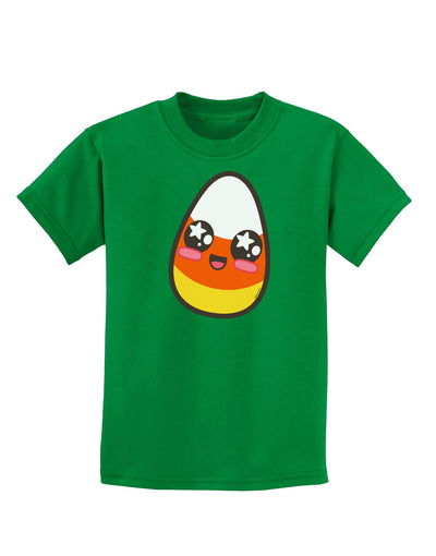 Cute Boy Child Candy Corn Family Halloween Childrens Dark T-Shirt-Childrens T-Shirt-TooLoud-Kelly-Green-X-Small-Davson Sales