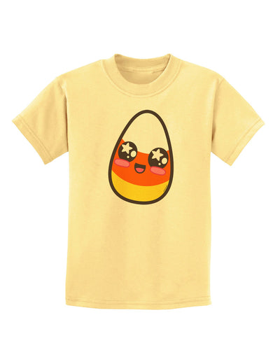 Cute Boy Child Candy Corn Family Halloween Childrens T-Shirt-Childrens T-Shirt-TooLoud-Daffodil-Yellow-X-Small-Davson Sales