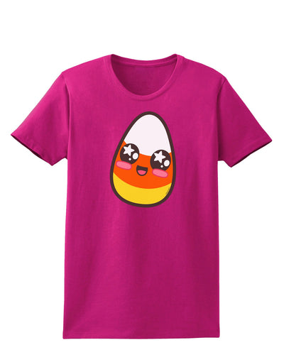 Cute Boy Child Candy Corn Family Halloween Womens Dark T-Shirt-TooLoud-Hot-Pink-Small-Davson Sales