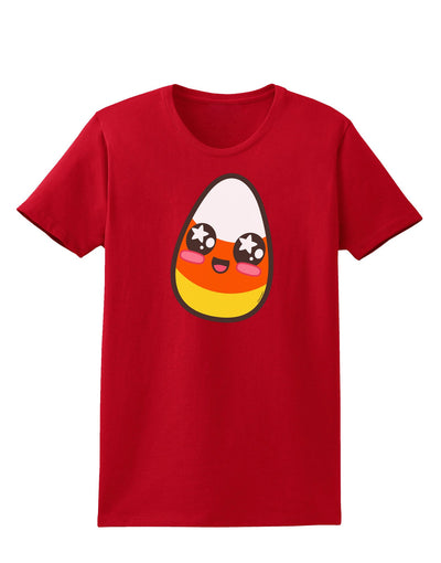 Cute Boy Child Candy Corn Family Halloween Womens Dark T-Shirt-TooLoud-Red-X-Small-Davson Sales