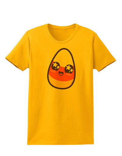 Cute Boy Child Candy Corn Family Halloween Womens T-Shirt-Womens T-Shirt-TooLoud-Gold-X-Small-Davson Sales